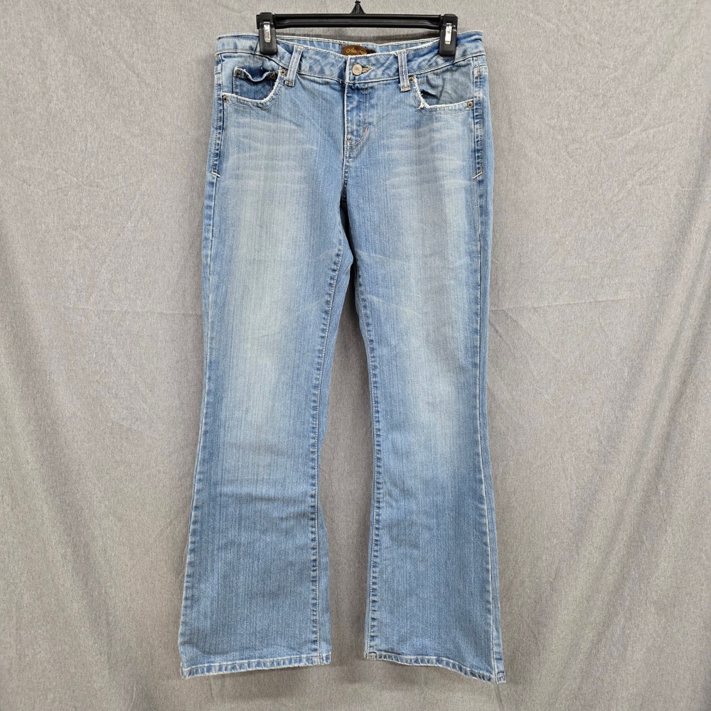 Aeropostale Stretch Flare Jeans Light Wash Blue Denim Y2K Size 9/10 R